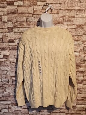 Blumarine Uomo Men's Cream Cable Knit Sweater Made In Italy Brand New